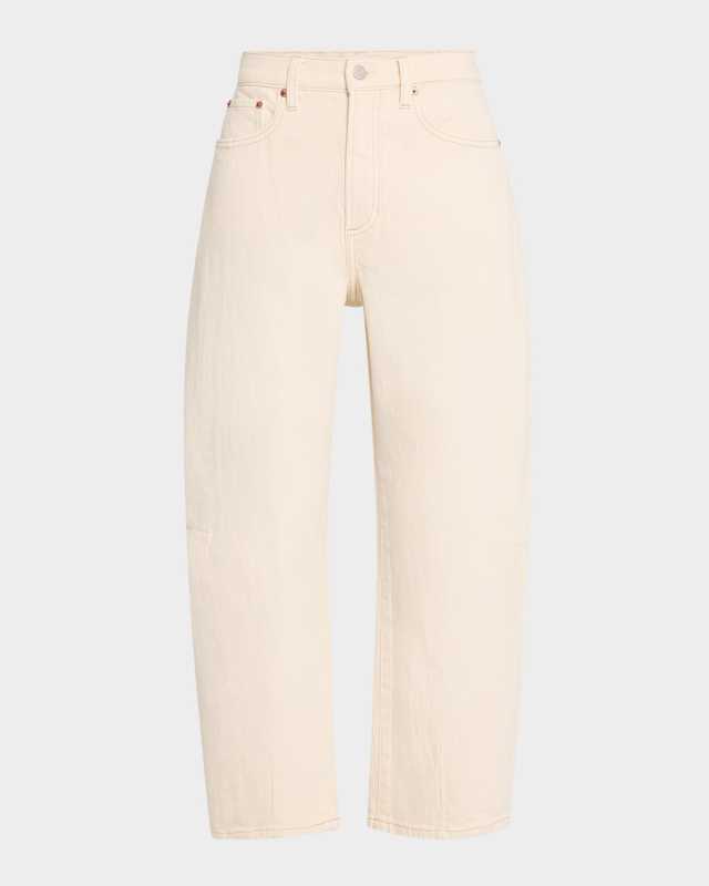 Eli High-Rise Arched-Leg Jeans